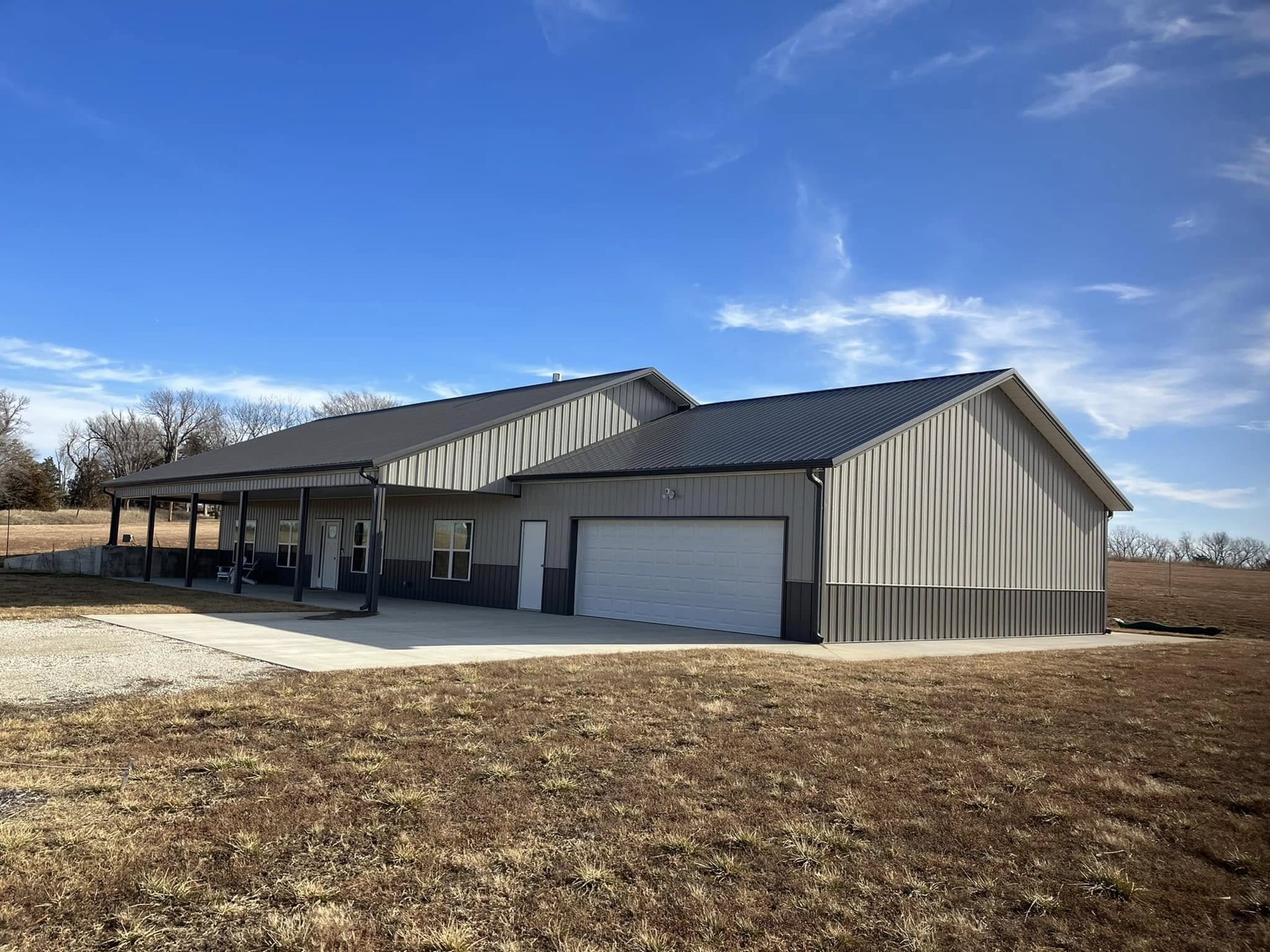 Post-Frame Home & Garage — Hoyt, KS